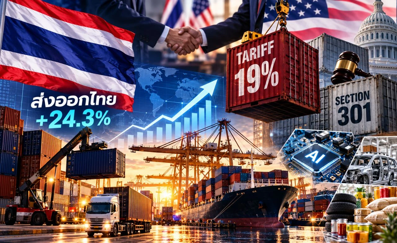 ส่งออกไทยโตแรง แต่ศึกภาษีสหรัฐฯ ยังไม่จบ เร่งปิดดีลรักษาตลาดอันดับ 1