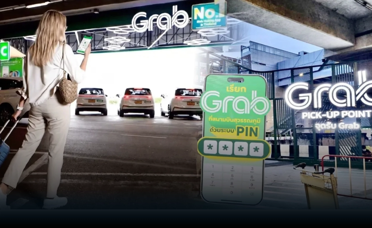 "แกร็บ" ยกเครื่องจุดบริการสุวรรณภูมิขยายจุดรับ 12 เลน
