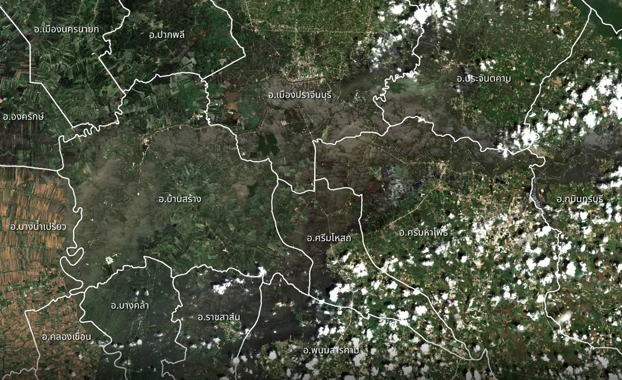 GISTDA เปิดภาพดาวเทียม! น้ำท่วม 3 จังหวัด เสียหายกว่า 5 แสนไร่ 