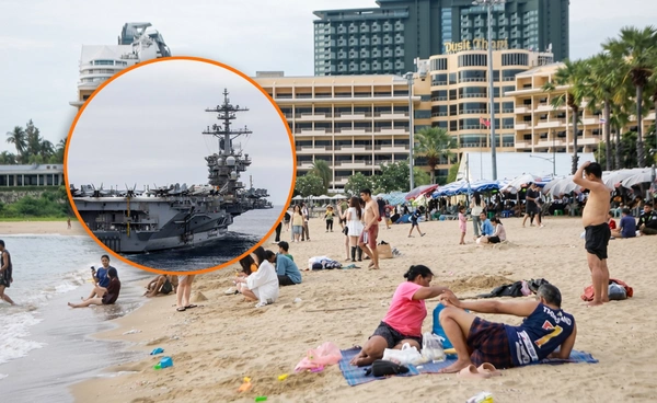 USS Abraham Lincoln เทียบท่าพัทยา คาดเม็ดเงินสะพัด 5 - 15 ล้าน กระตุ้นท่องเที่ยว