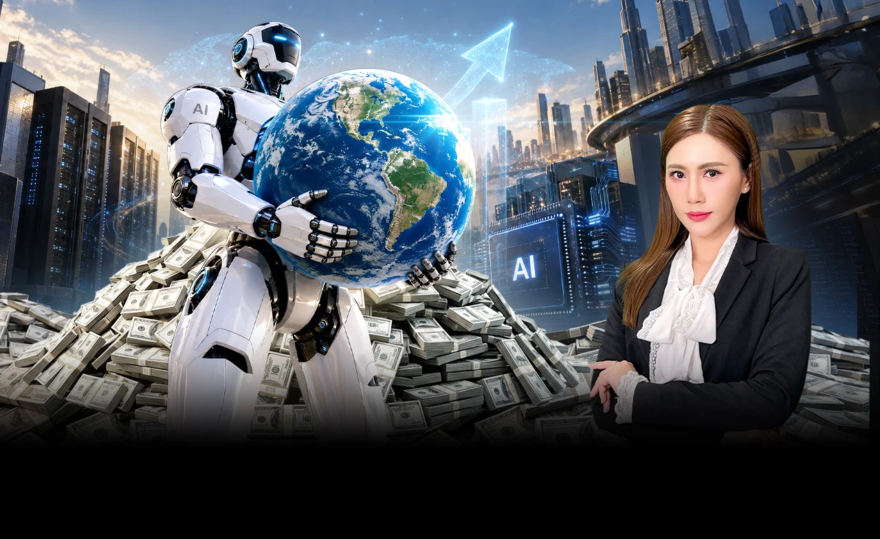 "AI" ไม่ใช่ผู้ร้าย? คลื่นสึนามิลงทุน ช่วยพยุงเศรษฐกิจโลก 