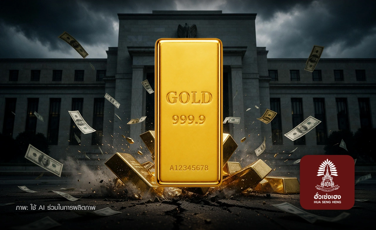 ทองลง (-$30.5)  ดอลลาร์ / บอนด์ยีลด์พุ่ง เฟดขึ้นดอกเบี้ยคุมเงินเฟ้อ