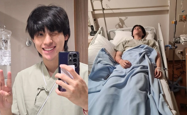 ยังยิ้มได้ "สกาย วงศ์รวี" ชู 2 นิ้ว ป่วยต้องเข้าแอดมิท 