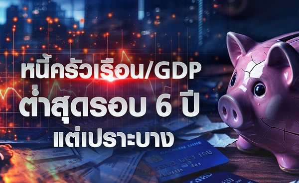 "หนี้ครัวเรือน"ต่อGDP ต่ำสุดรอบ 6 ปี แต่เปราะบาง
