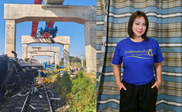 "บุ๋ม ปนัดดา" ส่งกำลังใจ เร่งช่วยเหลือผู้บาดเจ็บ เครนถล่มทับรถไฟ 3 โบกี้ อ.สีคิ้ว จ.นครราชสีมา