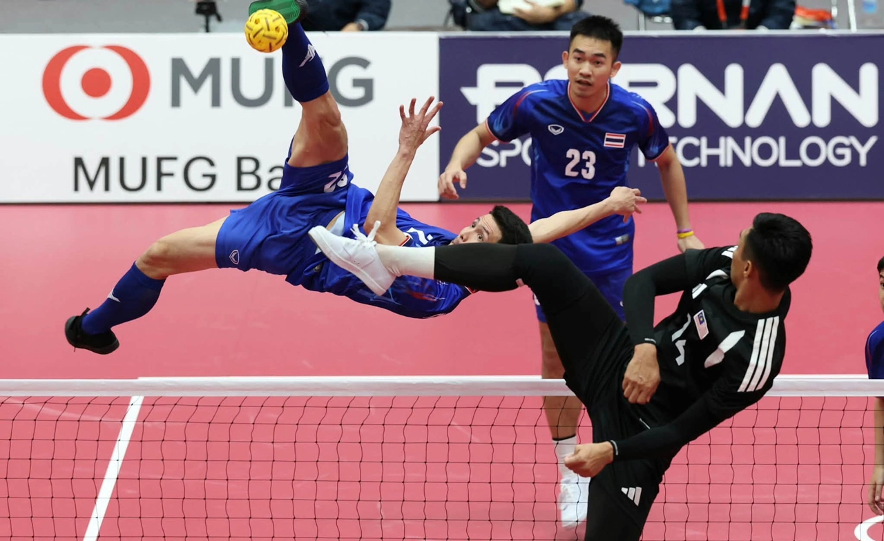 เซปักตะกร้อชายไทย คว้าเหรียญเงิน ประเภททีมชุดเอเชียนเกมส์