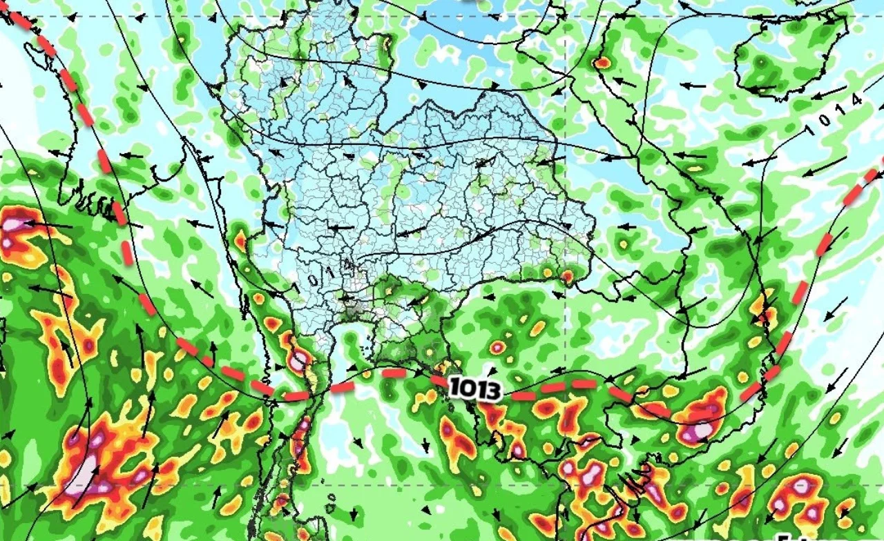 ไทยอากาศแปรปรวน กลางเดือนต.ค.!  ใต้ระวังฝนหนัก-น้ำท่วม ส่วนไทยตอนบน “รอลมหนาว”