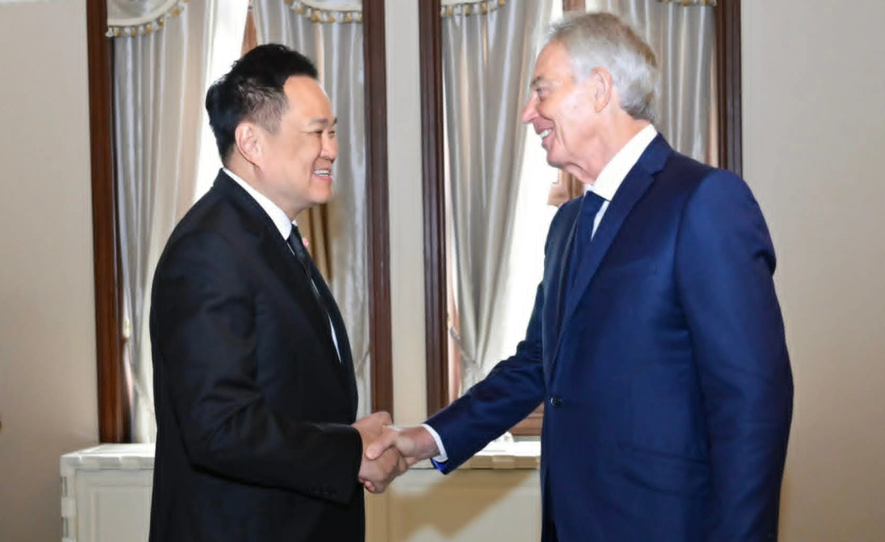 อนุทินต้อนรับ โทนี่ แบลร์ หารือยกระดับเศรษฐกิจไทย