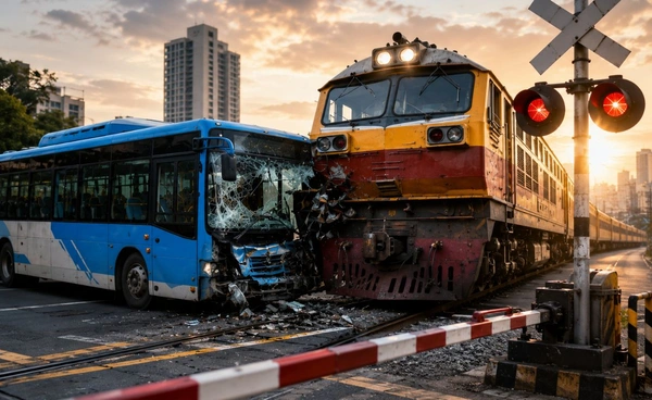 คมนาคมถอดบทเรียนรถไฟชนรถเมล์ เร่งยกระดับความปลอดภัยจุดตัดทั่วประเทศ