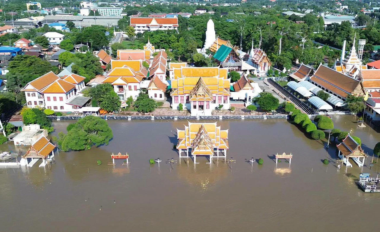 น้ำท่วมวันนี้ 7 จุดน้ำสูงเกินตลิ่ง อยุธยาหนักสุด 2.40 เมตร