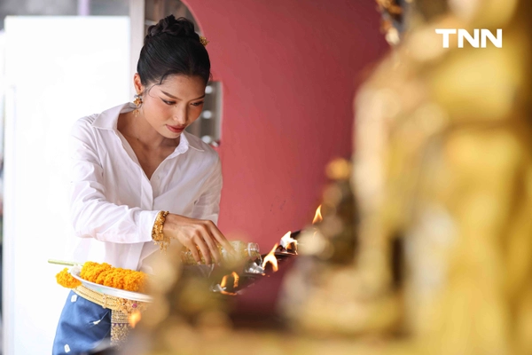 รูป-งดงามในชุดผ้าไทย สาวงาม Miss World Thailand 2026 สักการะศาลหลักเมืองพร้อมร่วมงาน 244 ปี กรุงรัตนโกสินทร์ -22
