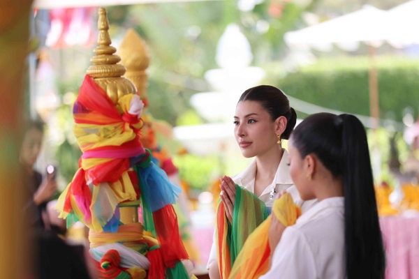 รูป-งดงามในชุดผ้าไทย สาวงาม Miss World Thailand 2026 สักการะศาลหลักเมืองพร้อมร่วมงาน 244 ปี กรุงรัตนโกสินทร์ -23