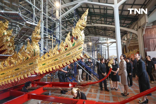 รูป-"ศุภจี" ตรวจความคืบหน้าจัดสร้าง "พระเมรุมาศ-ราชรถ" งานพระราชพิธีถวายพระเพลิงพระบรมศพ สมเด็จพระพันปีหลวง-26