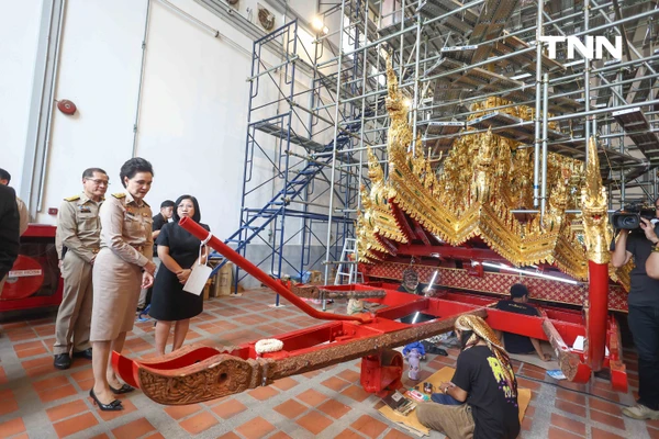 รูป-"ศุภจี" ตรวจความคืบหน้าจัดสร้าง "พระเมรุมาศ-ราชรถ" งานพระราชพิธีถวายพระเพลิงพระบรมศพ สมเด็จพระพันปีหลวง-25