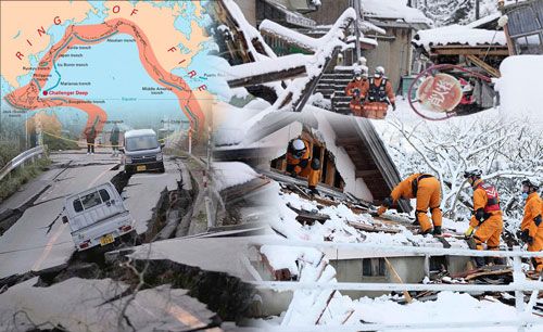 “ญี่ปุ่นพินาศ” แผ่นดินไหวรับปีใหม่ วงแหวนแห่งไฟ จุดหายนะภัยพิบัติ