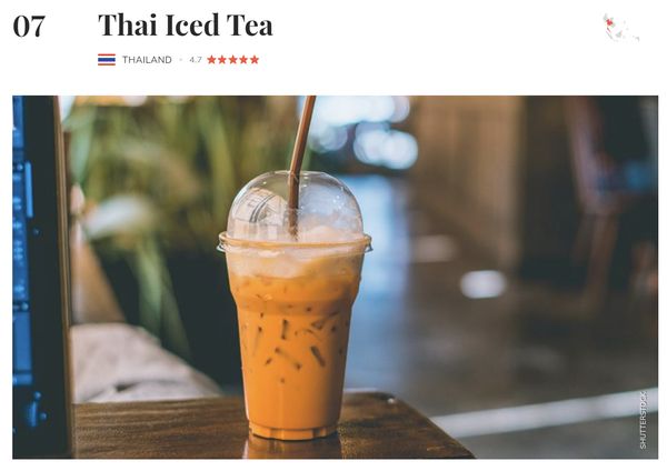 ชาเย็นไทย คว้าอันดับ 7 เครื่องดื่มไม่มีแอลกอฮอล์ อร่อยที่สุดในโลก!