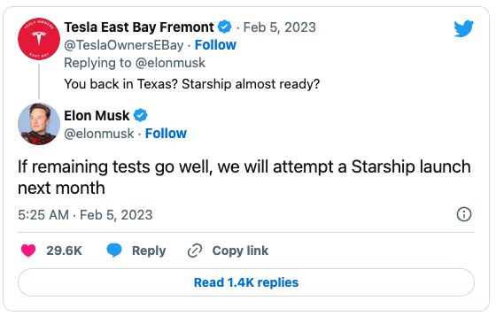 SpaceX ยังสู้ ! ประกาศทดสอบปล่อย Starship ขึ้นสู่วงโคจรมีนาคมนี้