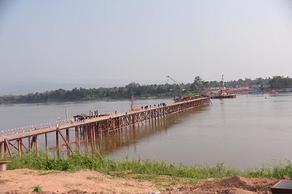 โครงการก่อสร้างสะพานมิตรภาพไทย - ลาว แห่งที่ 5 เดินหน้าเร็วกว่าแผน คืบหน้าแล้ว36.7%