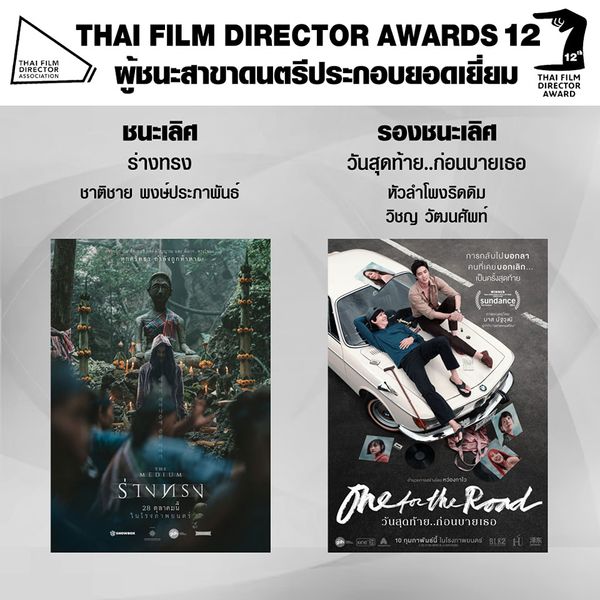 สรุปผลรางวัลงาน สมาคมผู้กำกับภาพยนตร์ไทย ครั้งที่ 12 ร่างทรง คว้ารางวัลภาพยนตร์ยอดเยี่ยม