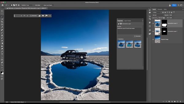 Adobe เปิดให้ใช้เครื่องมือ Generative Fill เติมเต็มภาพให้สมบูรณ์