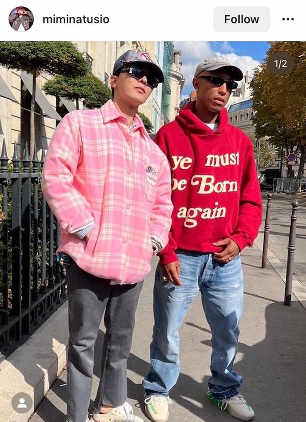 'G-Dragon’ หวานมาก!! กระทบไหล่ Pharrell Williams ที่ปารีส
