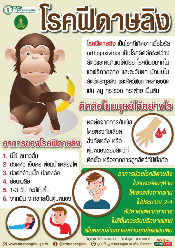 อาการฝีดาษลิง เป็นอย่างไร ติดต่อทางไหนได้บ้าง? 