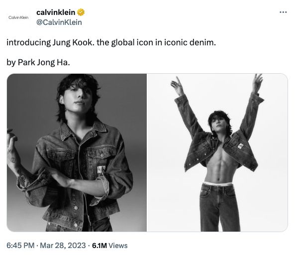 หุ้นพุ่งขานรับ!! 'จองกุก BTS' ขึ้นแท่น Global Ambassador ของ Calvin Klein