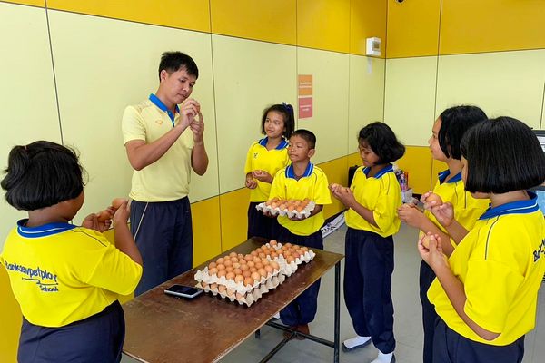 โรงเรียนบ้านแก้วเพชรพลอย จ.สระแก้ว สอนทักษะอาชีพ-สร้างคลังอาหาร “โครงการเลี้ยงไก่ไข่เพื่ออาหารกลางวันนักเรียน”