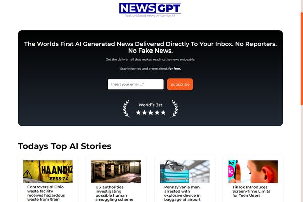 NewsGPT ครั้งแรกของเว็บไซต์นำเสนอข่าวที่เขียนด้วย AI ทั้งหมด !!