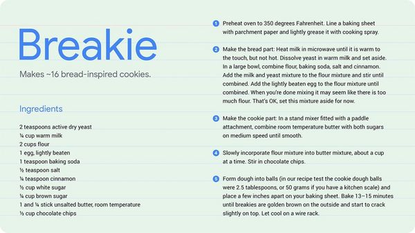 AI จาก Google คิดสูตรขนมใหม่ Cakie และ Breakie