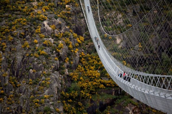 สะพานแขวนเดินเท้าที่ยาวที่สุดในโลกเปิดแล้วในโปรตุเกส