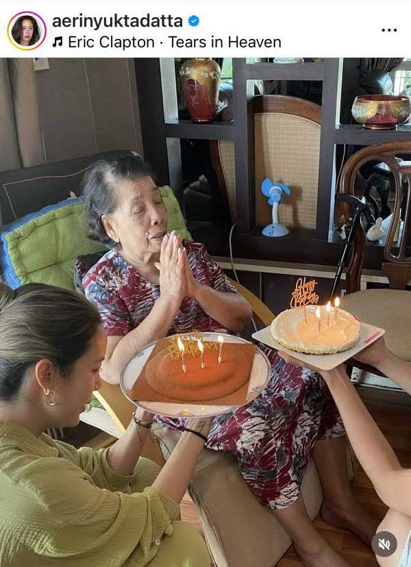 เเอริน ยุกตะทัต เศร้า!สูญเสียคุณยายที่รักในวัย94ปี เสียดายไม่ทันได้เจอเหลน เเอริน ยุกตะทัต เศร้า!สูญเสียคุณยายที่รักในวัย94ปี เสียดายไม่ทันได้เจอเหลน