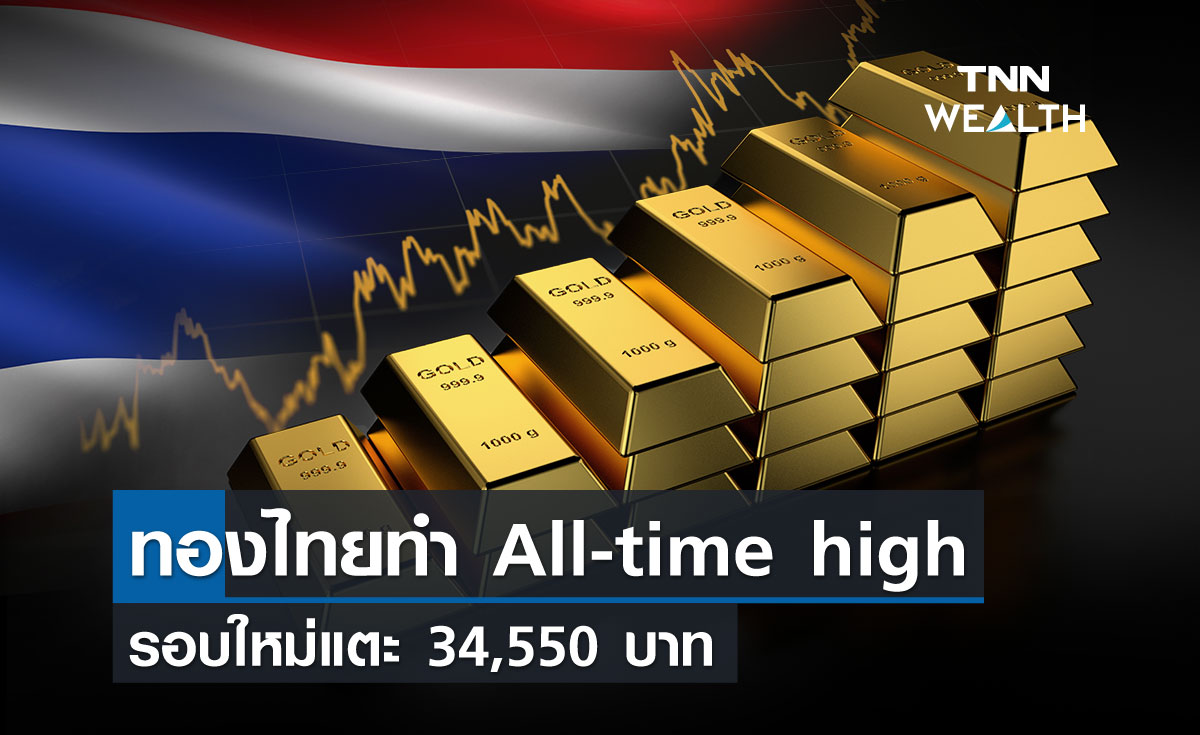 ทองไทยทำ All-time high รอบใหม่แตะ 34,550 บาท