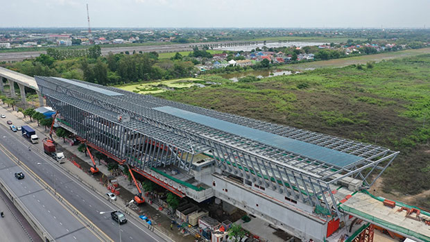 รฟม.เผยรถไฟฟ้าสายสีชมพู-เหลือง คืบหน้า 70% เร่งเก็บงานสถาปัตยกรรมให้ทันเปิดปี 65 รฟม.เผยรถไฟฟ้าสายสีชมพู-เหลือง คืบหน้า 70% เร่งเก็บงานสถาปัตยกรรมให้ทันเปิดปี 65