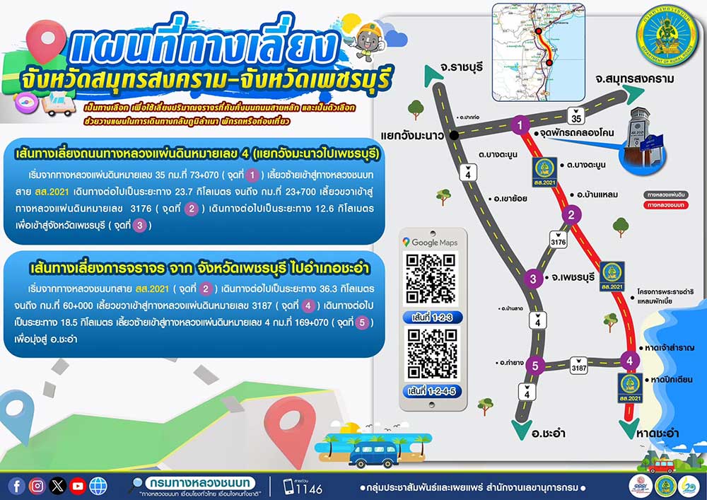 เช็กที่นี่ แนะ 7 เส้นทางเลี่ยงรถติดบนถนนสายหลักเดินทางช่วงเทศกาลสงกรานต์ 2567 เช็กที่นี่ แนะ 7 เส้นทางเลี่ยงรถติดบนถนนสายหลักเดินทางช่วงเทศกาลสงกรานต์ 2567