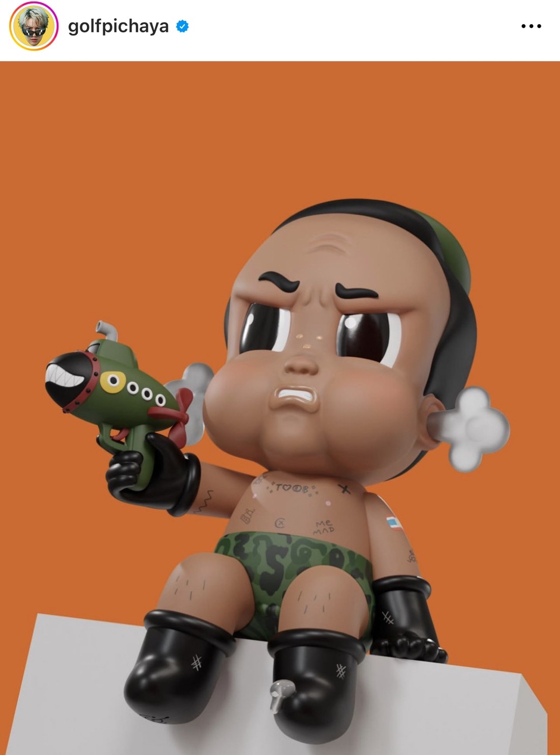 กอล์ฟ พิชญะ เคลียร์ดราม่าก็อปปี้ผลงาน ART TOY ชื่อดัง Crybaby