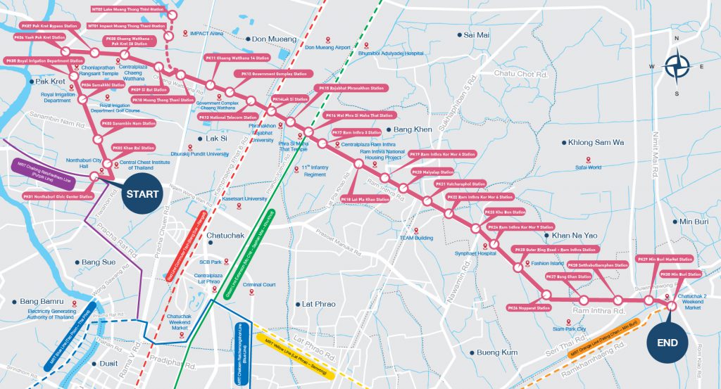 ‘รถไฟฟ้าสายสีชมพู’ เปิดบริการปลายปีนี้ เช็กจุดเชื่อมต่อ-เวลาให้บริการที่นี่ ‘รถไฟฟ้าสายสีชมพู’ เปิดบริการปลายปีนี้ เช็กจุดเชื่อมต่อ-เวลาให้บริการที่นี่