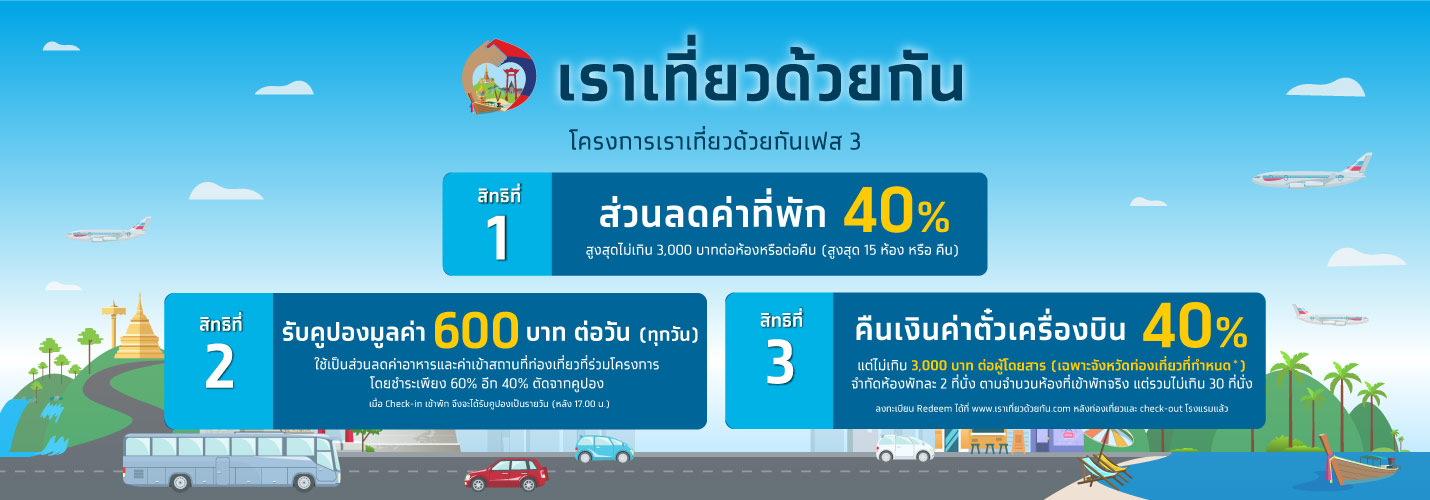 สรุปรายละเอียด เราเที่ยวด้วยกัน เฟส 3 สรุปรายละเอียด เราเที่ยวด้วยกัน เฟส 3