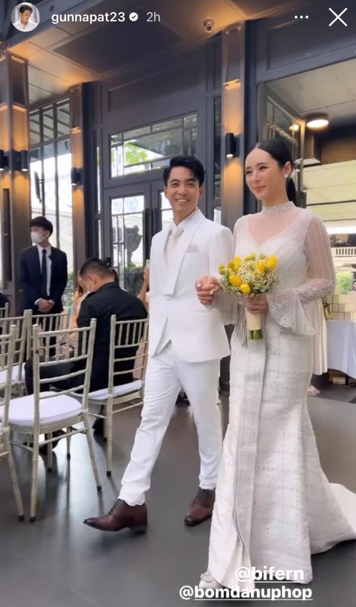ใบเฟิร์น อัญชสา จูงมือ บอม ดนุภพ เข้าประตูวิวาห์สุดชื่นมื่น