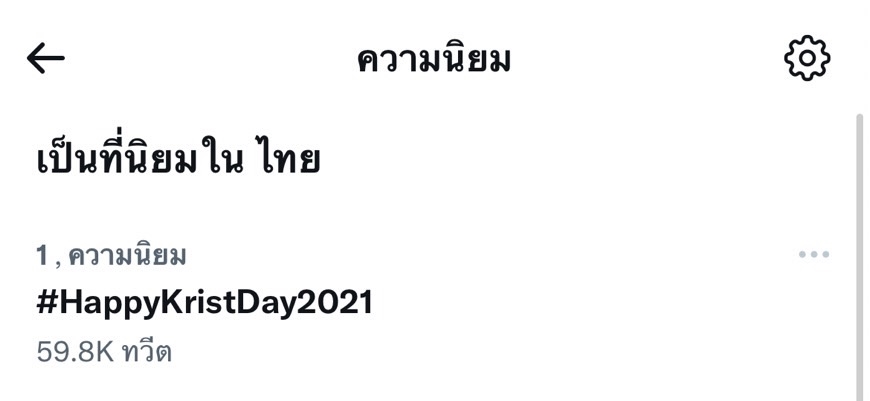 แฟนคลับร่วมอวยพรวันเกิด คริส พีรวัส พร้อมติดแฮชแท็ก #Happykristday2021 ขึ้นเทรนด์อันดับ 1 ในไทย