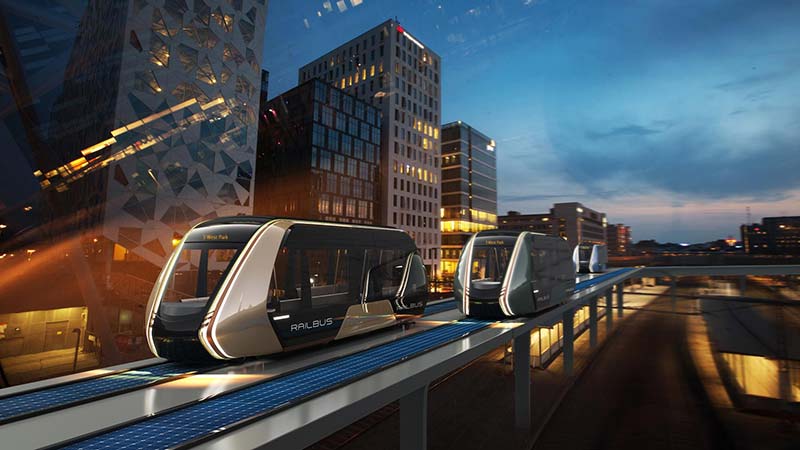 RAILBUS ระบบขนส่งพลังงานไฟฟ้า รางโซลาร์เซลล์