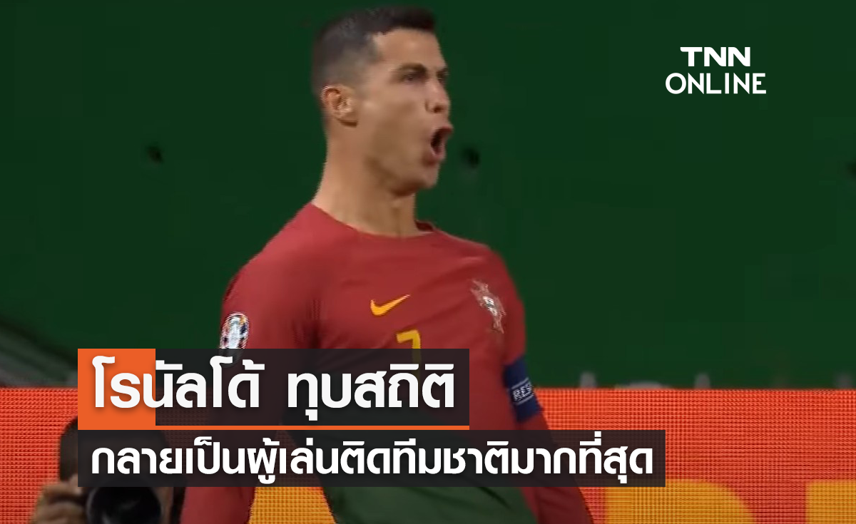 'โรนัลโด้' ทุบสถิติ กลายเป็นผู้เล่นที่รับใช้ทีมชาติมากที่สุด