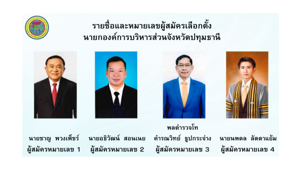 เลือกตั้งนายก อบจ.ปทุมธานี 2567 - สิ่งที่ประชาชนควรรู้ เลือกตั้งนายก อบจ.ปทุมธานี 2567 - สิ่งที่ประชาชนควรรู้