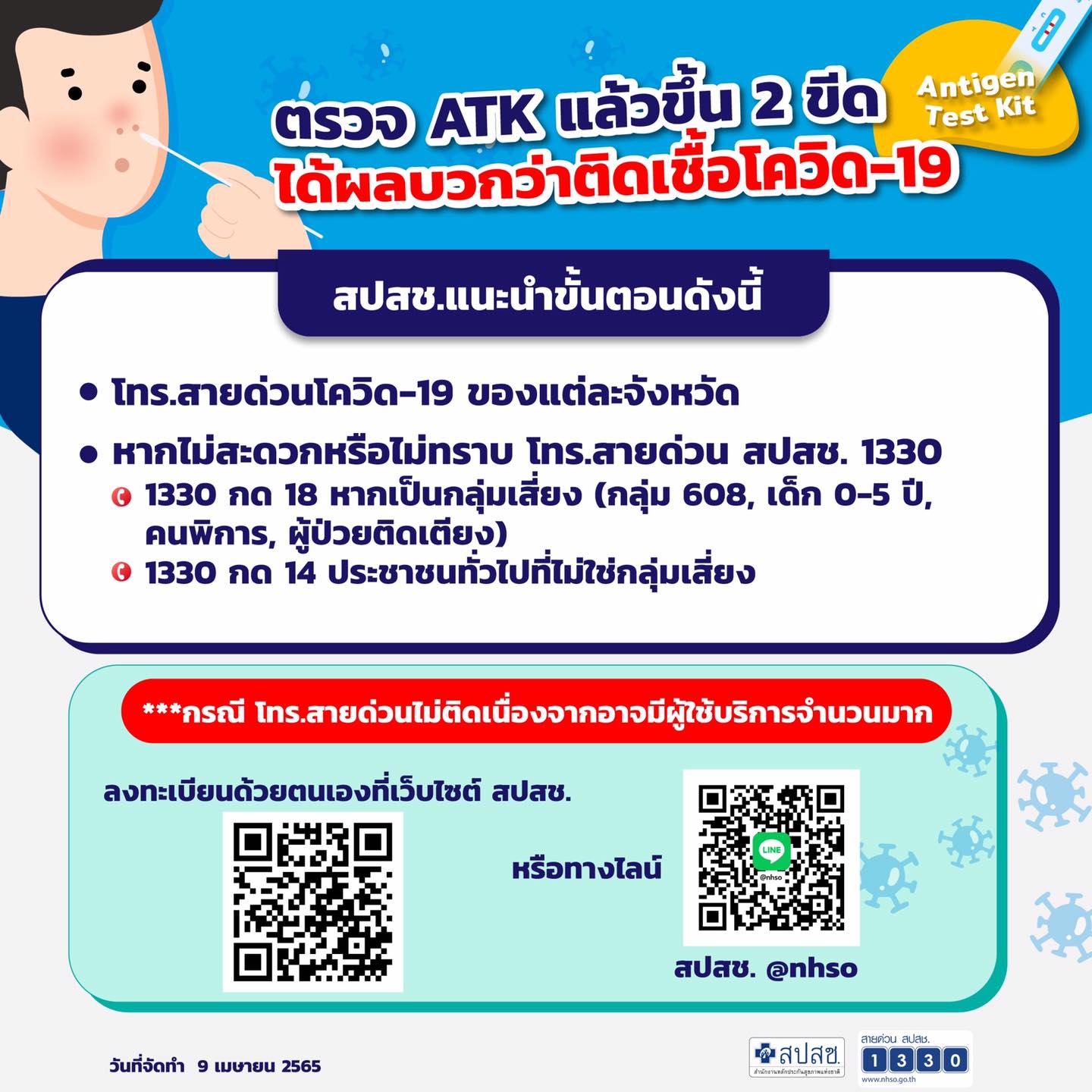 ตรวจ ATK แล้วขึ้น 2 ขีด ติดเชื้อโควิด-19 แนะให้ทำขั้นตอนตามนี้ ตรวจ ATK แล้วขึ้น 2 ขีด ติดเชื้อโควิด-19 แนะให้ทำขั้นตอนตามนี้