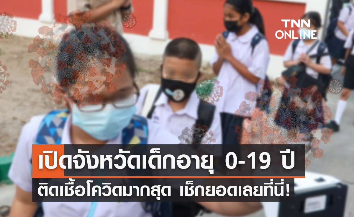 เปิดข้อมูล 10 จังหวัดพบ "เด็กอายุ 0-19 ปี" ติดเชื้อโควิดมากสุด?