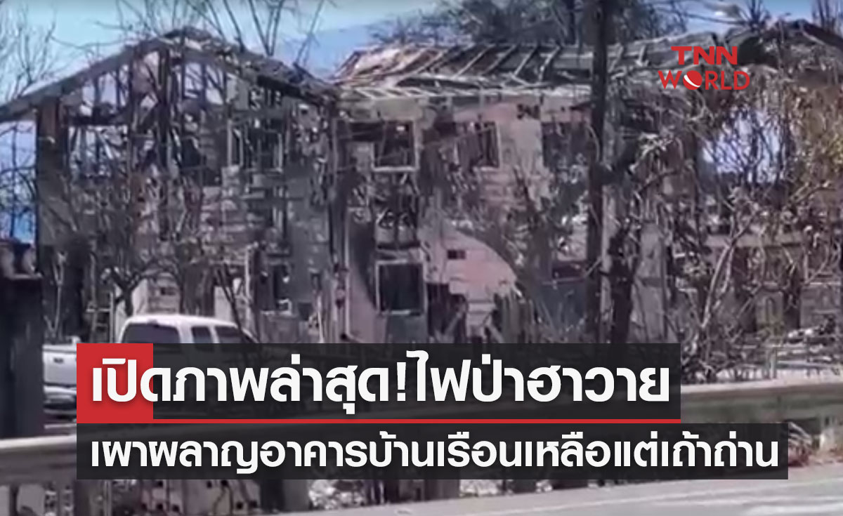 เปิดภาพล่าสุด! ไฟป่าฮาวายเผาผลาญอาคารบ้านเรือนเหลือแต่เถ้าถ่าน 