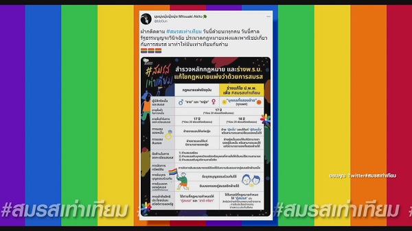 เหล่าคนบันเทิงร่วมเป็น 1 เสียงสนับสนุน #สมรสเท่าเทียม (มีคลิป) เหล่าคนบันเทิงร่วมเป็น 1 เสียงสนับสนุน #สมรสเท่าเทียม (มีคลิป)
