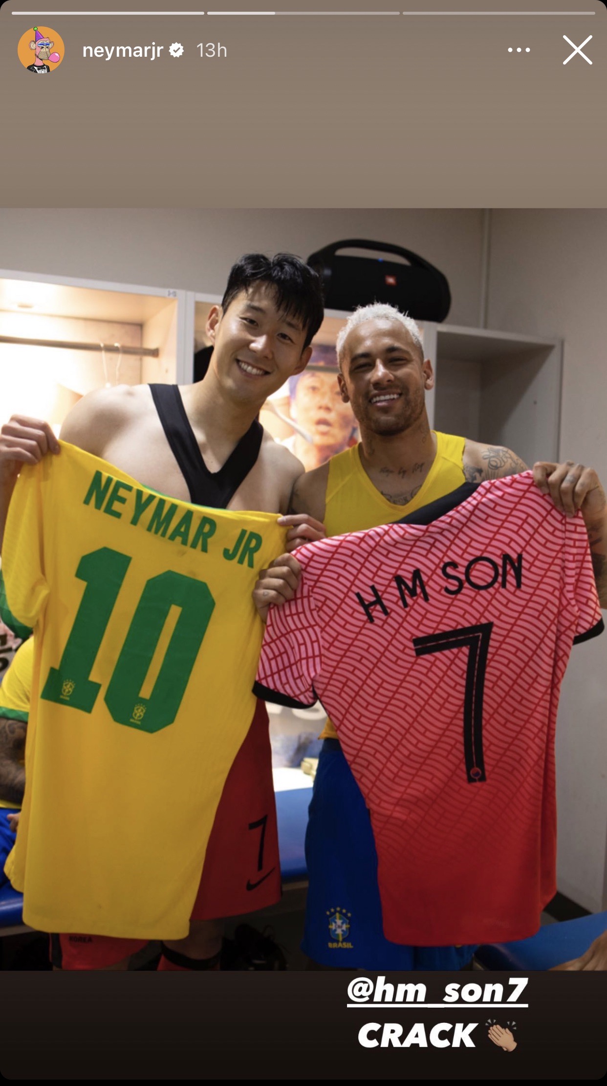 'อแมร์ซอน' เผยเบื้องหลัง 'ซน ฮึง-มิน' แลกเสื้อ 'เนย์มาร์'