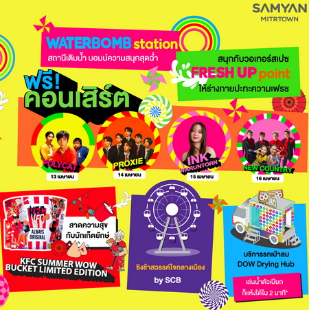เช็คด่วน จุดเล่นน้ำสงกรานต์คนบันเทิงรวมตัวแน่น