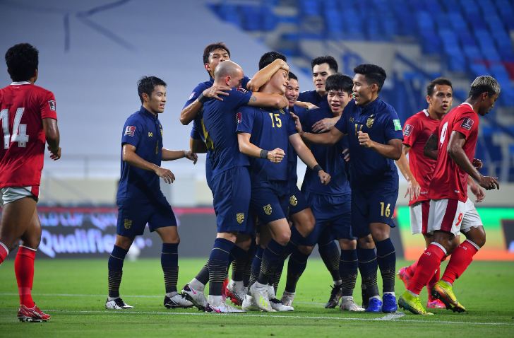ผลบอลสดคัดเลือกฟุตบอลโลก 2022 โซนเอเชีย ไทย พบ อินโดนีเซีย